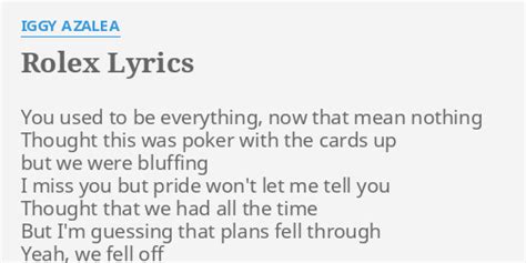 rolex lyrics iggy|Rolex lyrics .